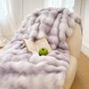 Luxury Double Layer Rabbit Fur Blanket Winter Thick Warm Fluffy Faux Fur Throws Blankets for Sofa Tie-Dye Soft Plush Bed Blanket
