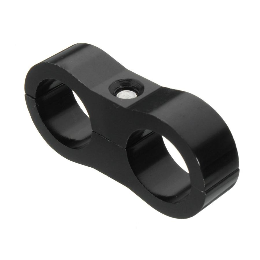 8pcs AN8 16MM Braided Hose Separator Clamp Fitting Adapter Bracket Black