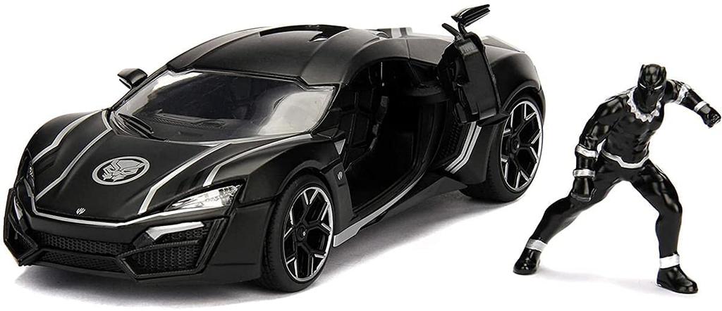 MARVEL BLACK PANTHER LYKAN HYPERSPORT Black Panther Diecast Car 124 &