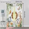 Light Filtering Spring Summer Curtains Cute Lion Elephant Giraffe Zebra Sheer Versatile Fabric Room Decor Perfect Curtain Set Of 2 Made Polyester