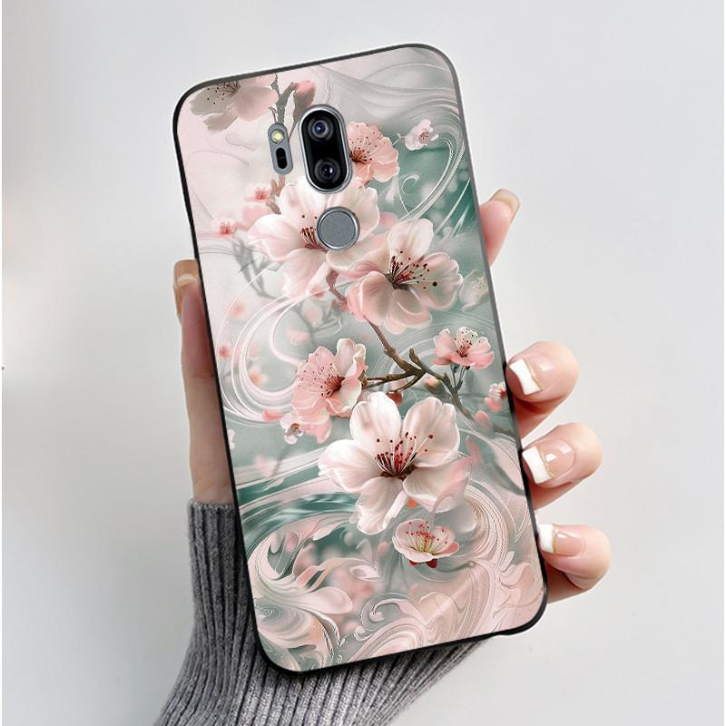 Cute Case For LG G7 thinQ Capa Coque Printing Shell Protective Cover For LG G7thinQ Fundas Soft Silicone Cartoon Black Casing
