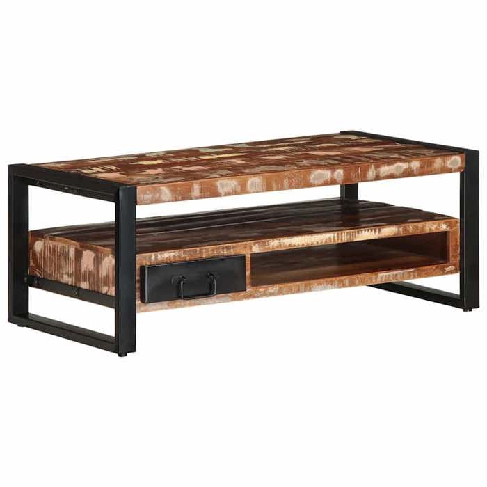 VidaXL Coffee Table Multicolour 90x50x36 Cm Solid Reclaimed Wood 4013558