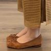 Fashion Novelty Bowknot Design Low Heel Pumps Women Comfortable Square Toe Lightweight Designer Shoes for Ladies Fashion Brand Loafers
