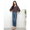 JUZUI Damen Sommer-Chiffonbluse mit Blumenmuster 2025