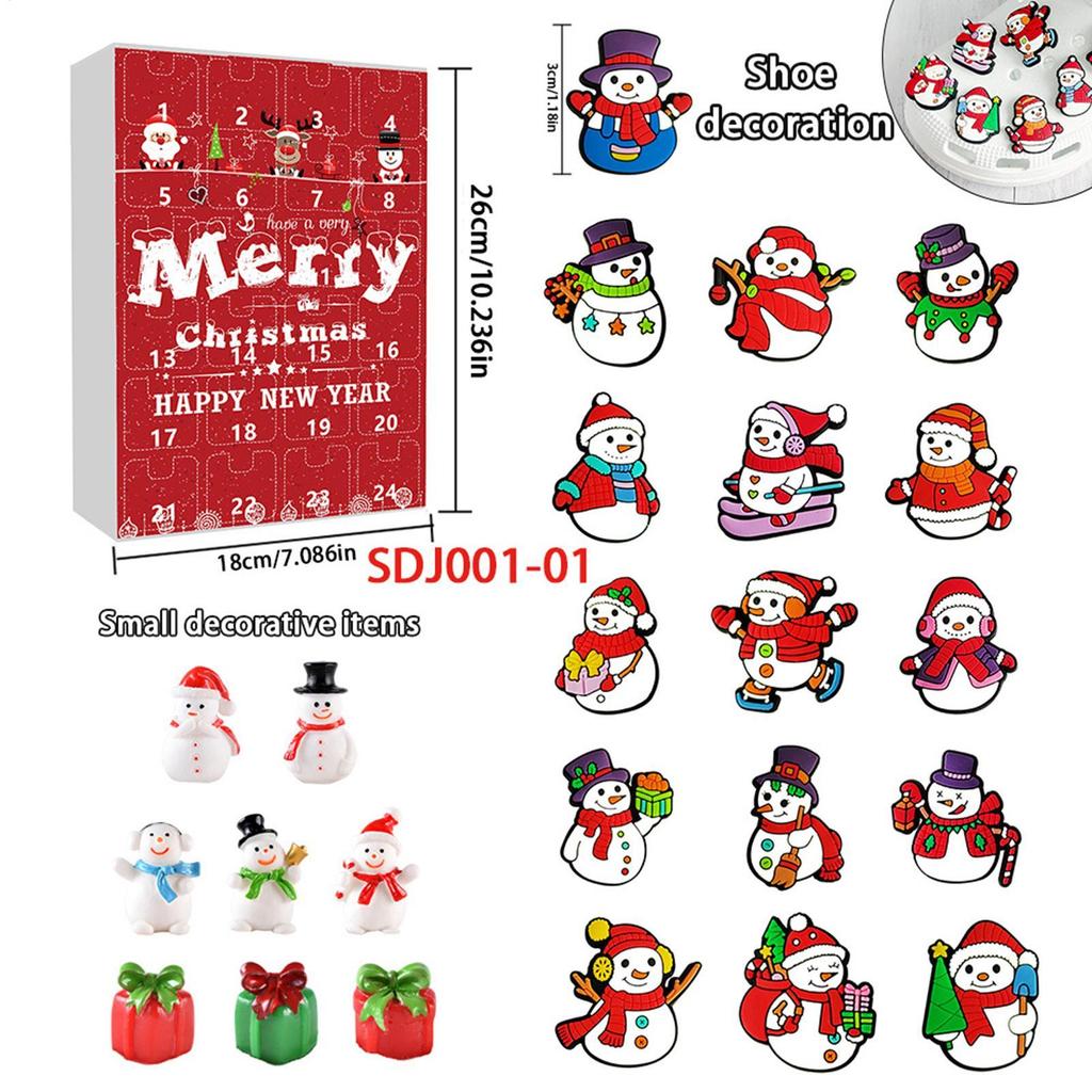 Christmas Countdown 24 Days Collectible Ornaments Christmas Holiday Countdown For Kids Children Girls Family Friends Party