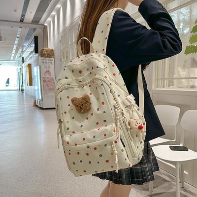 Printed School Bag Women's College Style Backpack Travel Backpack