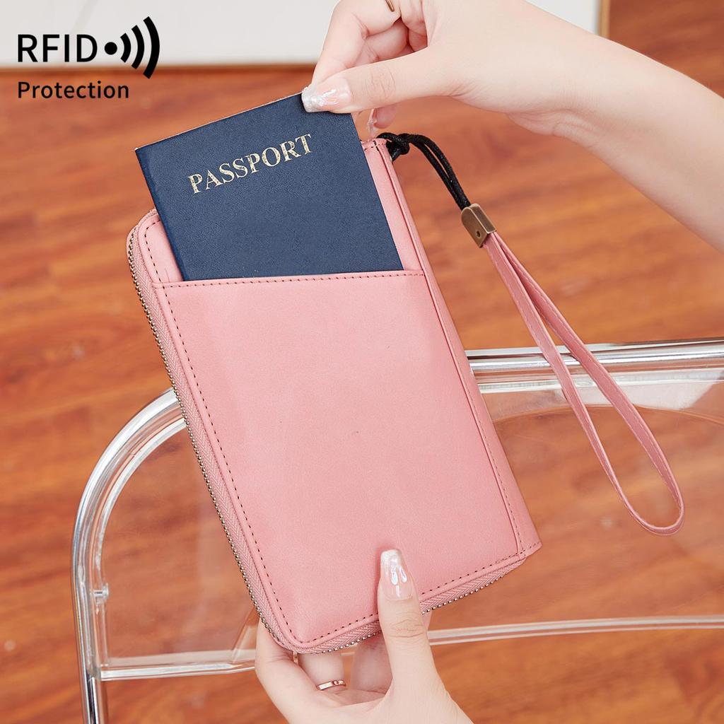 New Long Passport Bag, Multi-function Zipper, Passport Holder, Travel Ticket Storage, ID Bag.
