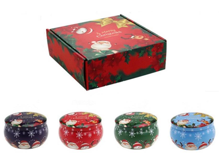 4.4oz Aroma Candle In Drum-shaped Tinplate Gift Jar