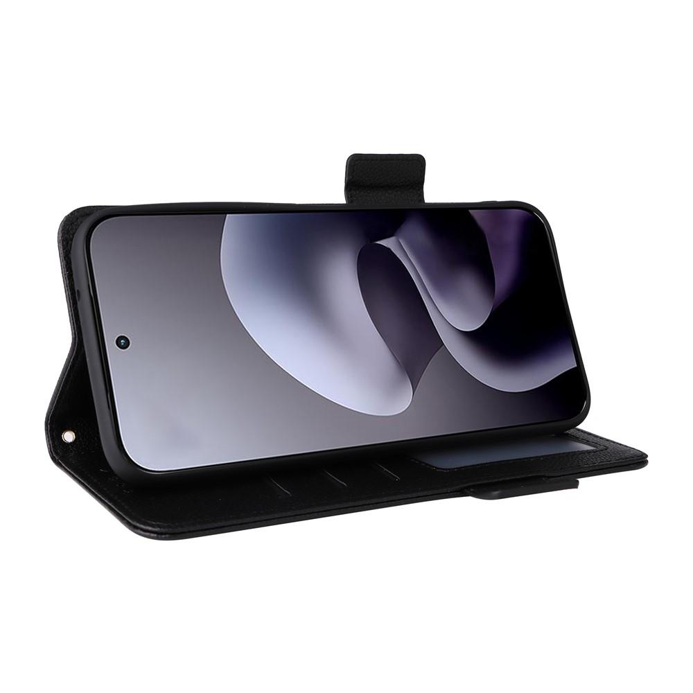 Portemonnaie-Hülle für Moto G67 5G - Leder/PU, Schwarz, Mit Lanyard