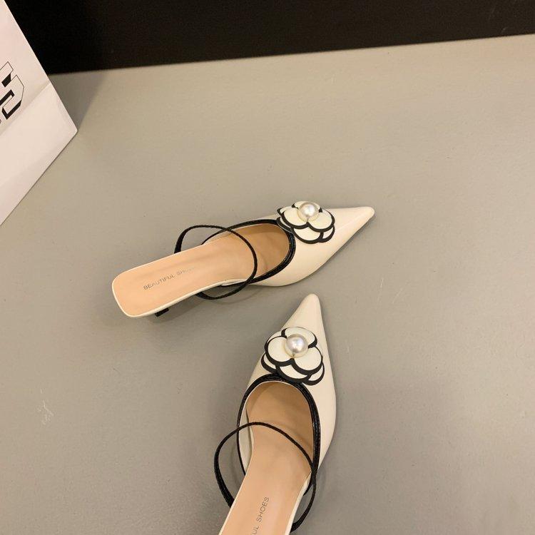 Fashion Hot Selling 2025 New Flower Pointed Toe High Heels Women Luxury Designer Sandals Female Summer Elegant Fashion Pumps Woman