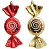 2, Christmas large flat candies, decorative pendants, Christmas tree ornaments, electroplated plastic painted candy ornaments