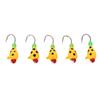 5 Pcs Ice Fishing Hooks High Carbon Steel Fishing Jigs Kit Winter Fishing Lures Head for Outdoor