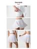 In-Stock High Waist Pleated Athletic Skort with Anti-Exposure and Quick-Drying Features, Side Pockets, and Midi Length
