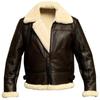 Inverno Casual Cerniera Tasca con Cerniera Revers Mezza Età Nero Tinta Unita Vera Pelliccia Vestibilità Abbigliamento da Uomo