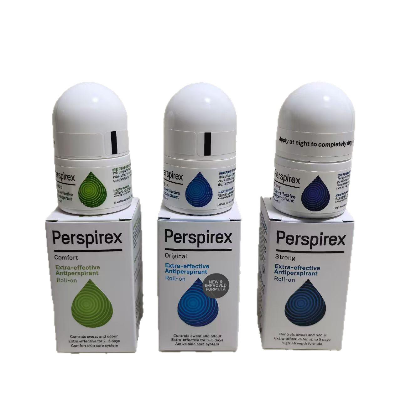 Perspirex Дания Роликовый антиперспирант: Высокоэффективный дезодорант-устранитель запаха и пота. Light Blue Classic Version