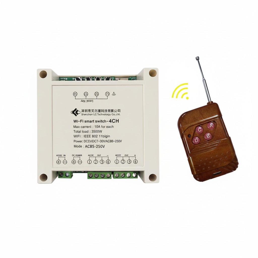 Tmall Genie eWeLink Four-Channel WiFi Remote Relay Phone APP Control Smart Switch DIY Accessory