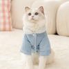 Pet clothes autumn and winter thickened lamb wool traction cotton-padded clothes blue cat kitten hairless cat small dog cat clothes