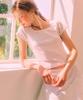 Seideu [W] Mini Dot Frill Lounge Short Sleeve T-Shirt