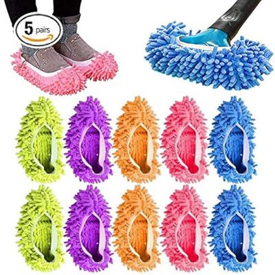 Mop in microfibra Pantofole Copriscarpe Morbido Lavabile Riutilizzabile Pavimento Lucidatura Polvere Sporco Capelli Uomo Donna Spazzatrice Strumento di pulizia Mop