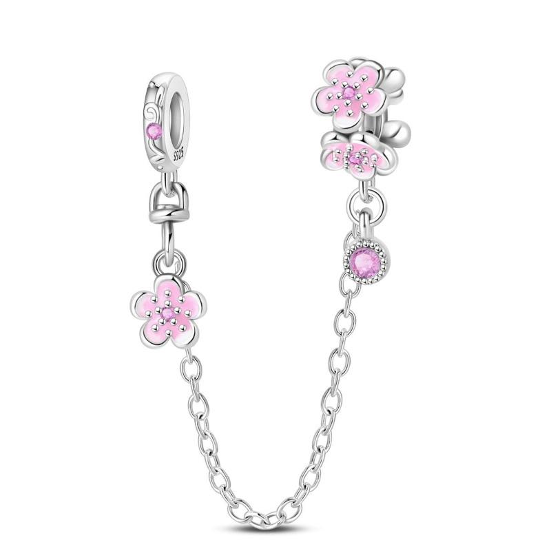 Kupfer Romantische Blumen Anhänger Blühende Rosen Anhänger Perlen Passend für Original Armbänder Halsketten DIY Schmuck Geschenk für Frauen