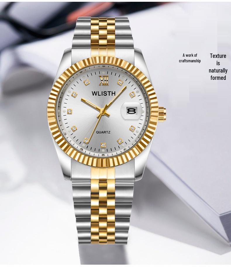 Wolis Waterproof Quartz Couple Watches - Elegant Men's and Ladies' Wristwatches