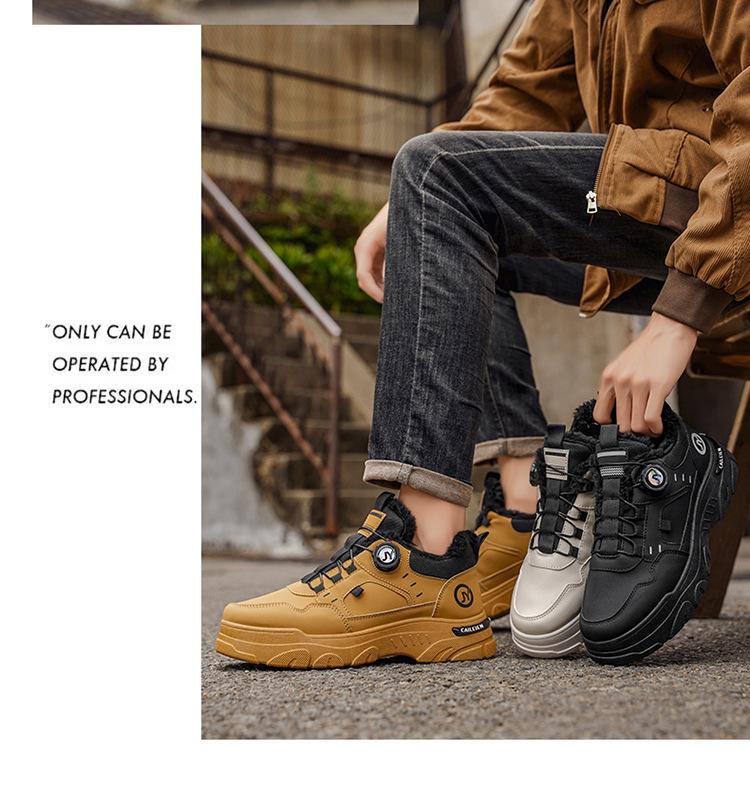 Pánské zimní kotníkové boty Martin s fleecovou podšívkou: Retro, Hřejivé, Trendy, Všestranné pracovní tenisky