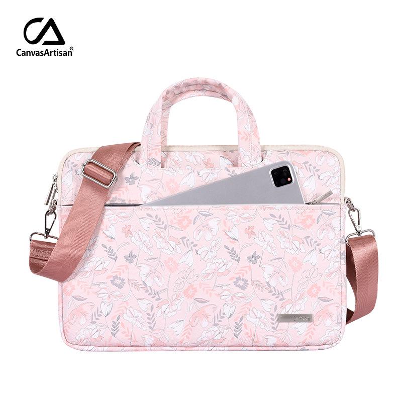 

Trolley Sleeve Laptop Briefcase with Hidden Handle, 13/14/15 inch Computer Shoulder Bag 15 inch светло-розовый