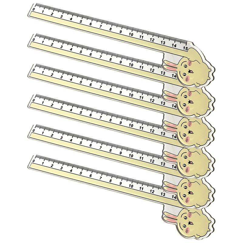 

Набор из 5 мультяшных линеек Усаги, маленькая восьмиугольная линейка, забавный аниме-периферийный товар, студенческая канцелярия, линейка высокой ценности