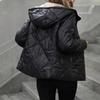 Winter 2025 New Lightweight Warm Quilted Coat Women's Short Hooded Puffer Jacket Plus Size