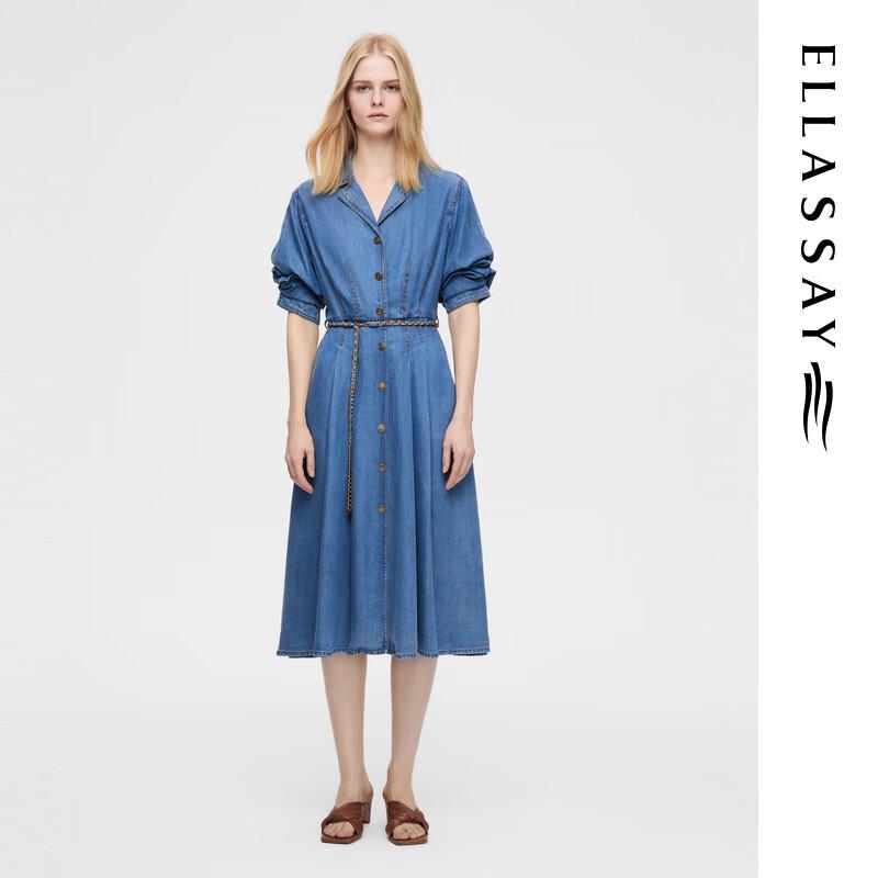 

ELLASSAY Lyocell Denim Retro Midi Dress M