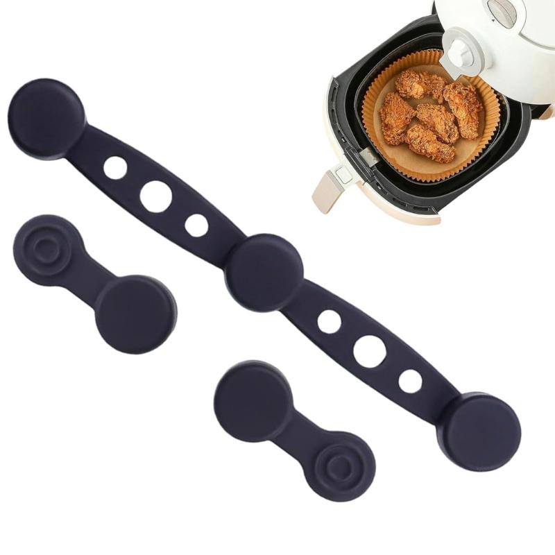 1 Set Magnetic Silicone Buckles for Air Fryers To Maintain Liner Position and Provide Extra Safety In Family Kitchens