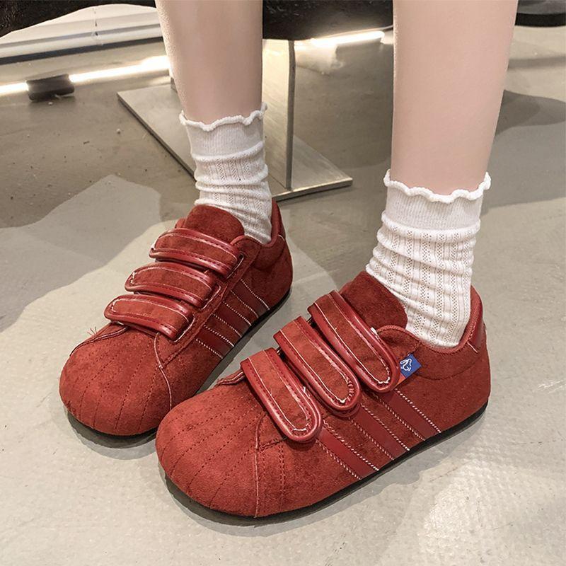 Autumn Velcro retro German training shoes women's height increase breathable non-slip wear-resistant casual versatile sports shoes