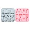 Christmas Silicone Molds Gingerbread Man Santa Claus And Sock-Shaped Baking Molds Perfect For Christmas Party Desserts