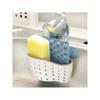 1pc Sink Sponge Holder Silicone Organizer Box Adjustable Shoulder Strap Drain Rack Kitchen Sink Suction Sponge Holder Faucet