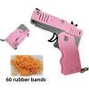 Foldable Continuous Launch Rubber Circle Model Gun Alloy Children Keychain Toy