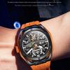 OUPINKE Watch Silicone Hollow Movement Waterproof Mechanical Watch Men's Watch