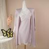 Summer new solid color lace halter pajamas women's ice silk nightgown suspender nightdress with chest pad loungewear