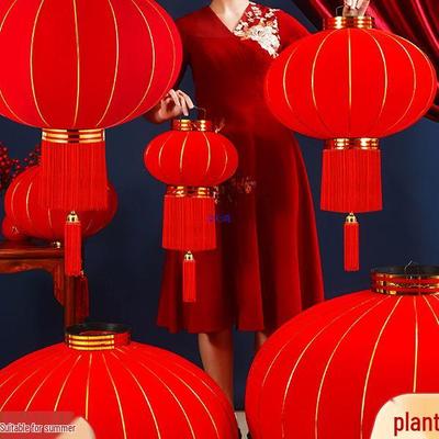 2023 New Style Red Lanterns: Chinese New Year Hanging Decoration for Balcony & Front Door