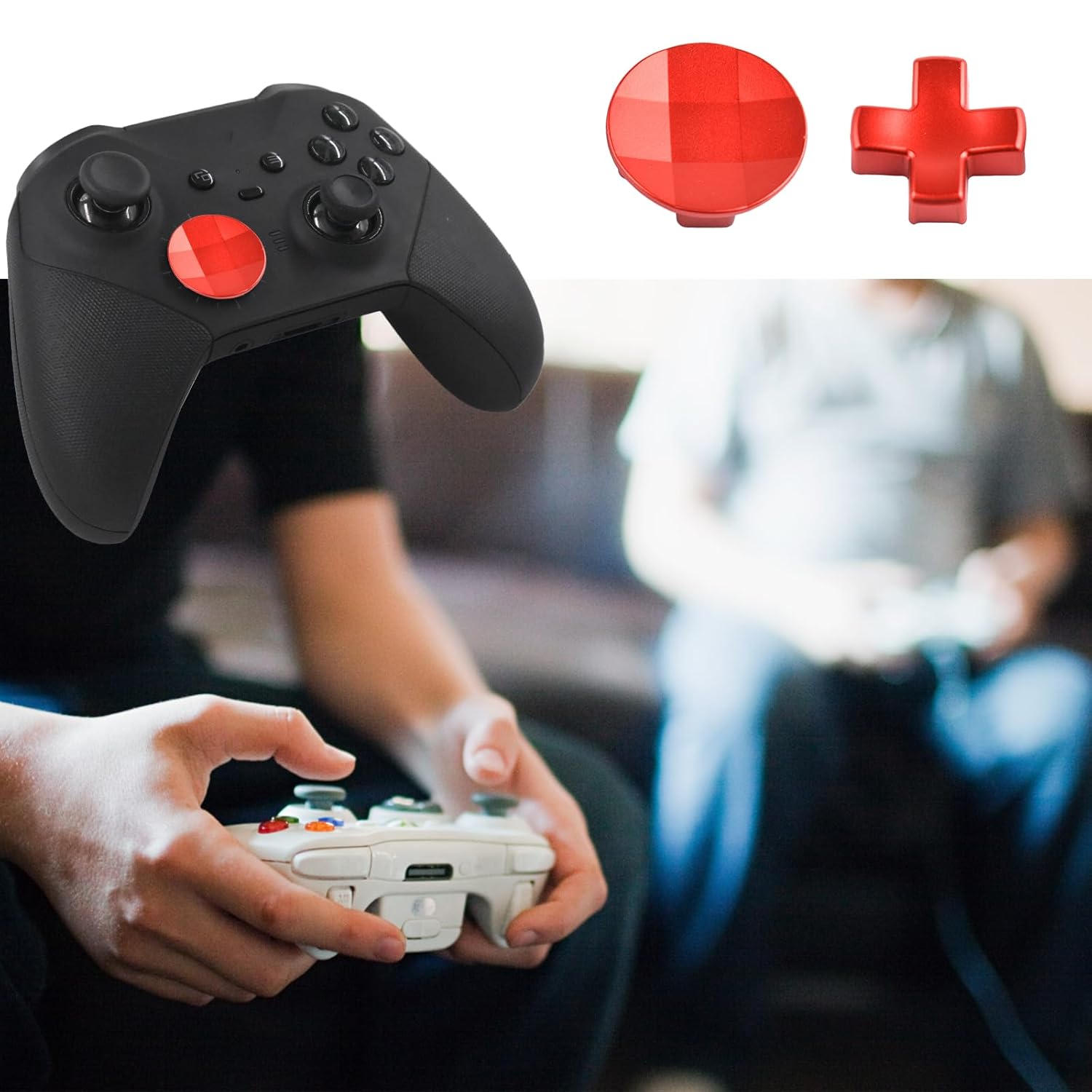 

2 in 1 D-Pads for Xbox Elite 2 Core Controller Stainless Steel D-Pads for Xbox One Elite Series 2 Controller D-Pads Replacement for Xbox One Elite