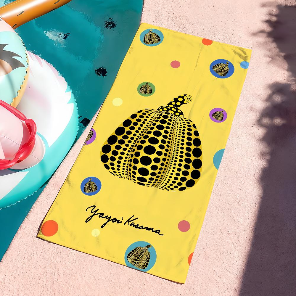 Art Y-Yayoi Kusama Towel Soft Pool Gift For Travel Gym Shower Camping Quick Dry Sports Large Beach Towels