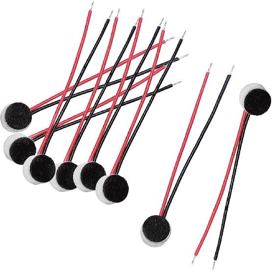uxcell 10Pcs 6mm x 3.5mm 2-Wire Electret Condenser Microphone with 3.5mm Jack, High Sensitivity Stereo Mic for Recording Devices, Electronics, DIY