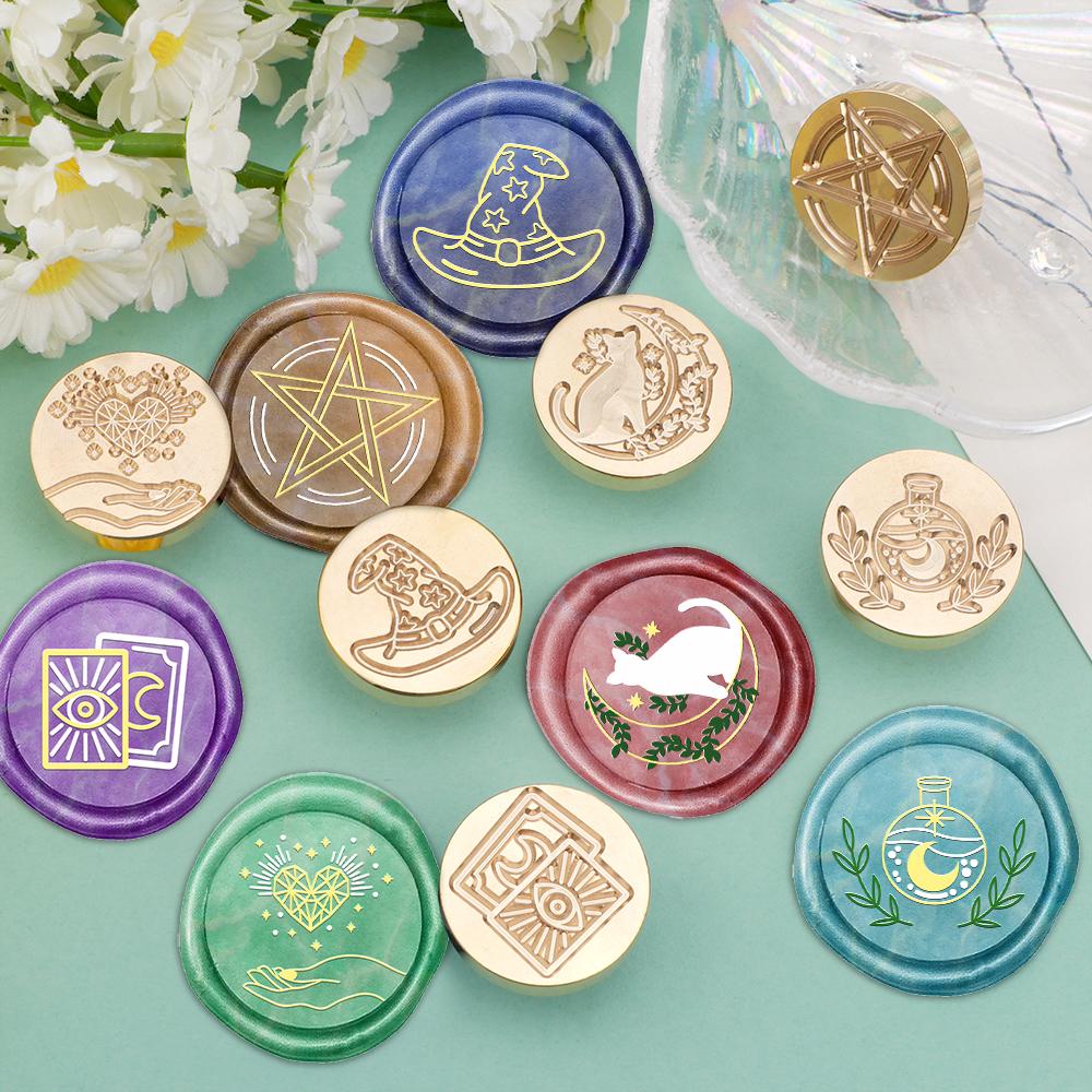 Halloween Magic Collection Wax Seal Stamp Head Replacement Sealing Brass Stamp Head Olny for Creative Gift Envelopes Invitations
