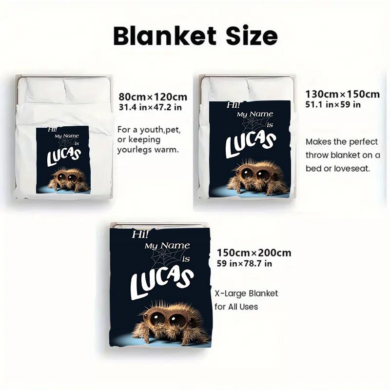 Lucas the Spider 2D Flat Pattern Flannel Blanket High quality All Seasons Warmth and Comfort Perfect for Christmas Gifts.SMT0917409
