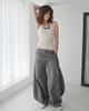 AEGO FREEDOM LAB Shirred Arch Nylon Pants_Stone Gray