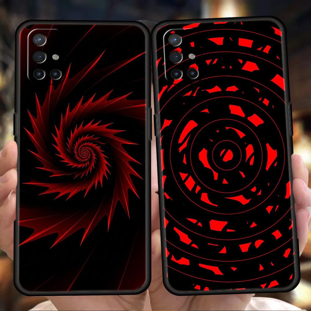 Phone Case For Oneplus 13R 12R 13 12 10T 10R Nord N100 N200 N10 10 9 9R 9RT CE 2 Z Pro 5G Soft TPU Cover Black Red Ripple Art