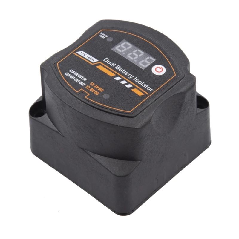 Waterproof Car Relays Voltage Setting 12V 140A Double Battery Isolator Digital Voltage Sensitive Relays LCD Display