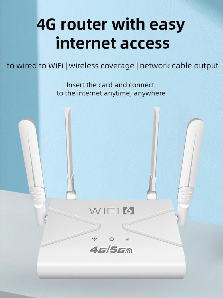 4G WiFi Router with SIM Card Slot for Home and Office Use