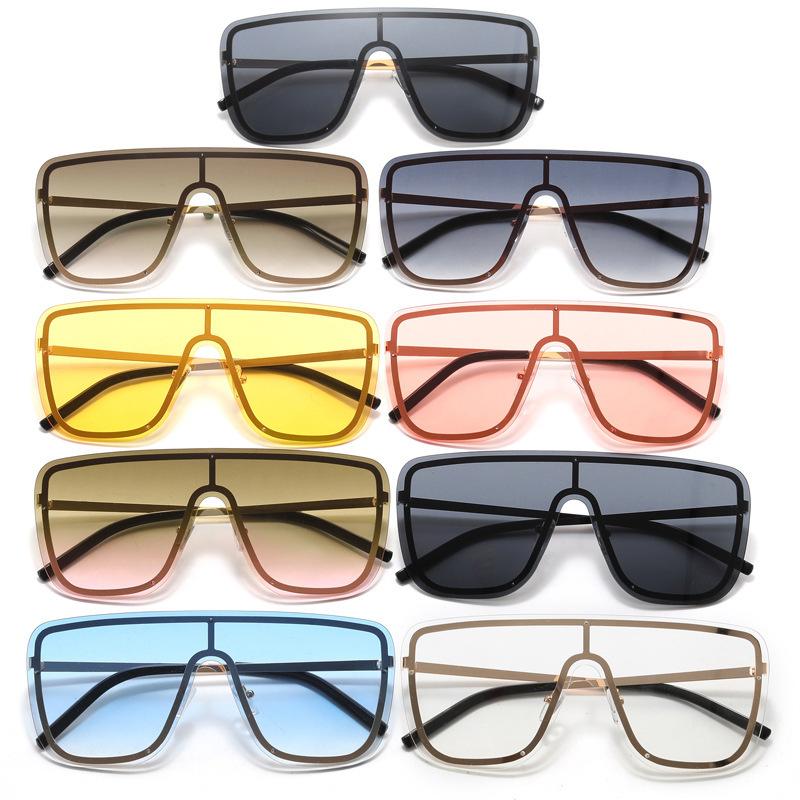 One-Piece Sunglasses Men'S And Women'S Personalized Large-Frame One-Piece Sunglasses Trend Couple Sunshade Glasses Trend