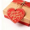 100pcs White Red Paper Gift Labels Heart Shaped Cards Cake Decor Tag  Festive & Party SupplieS