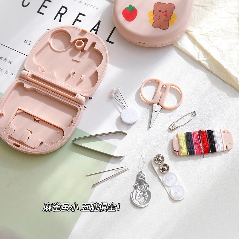 Compact Household Sewing Kit Set with, Needles, Scissors and Sewing Tools for Travel and Hand Mending
